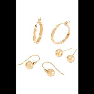 EternaGold 3-Piece 14K Gold Earring Set